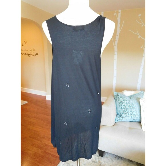 Darling NWT LEIFNOTES Anthropologie Black Onyx Beaded Noise Tank M NEW! - Picture 6 of 7